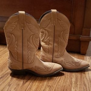 Leather cowboy boots